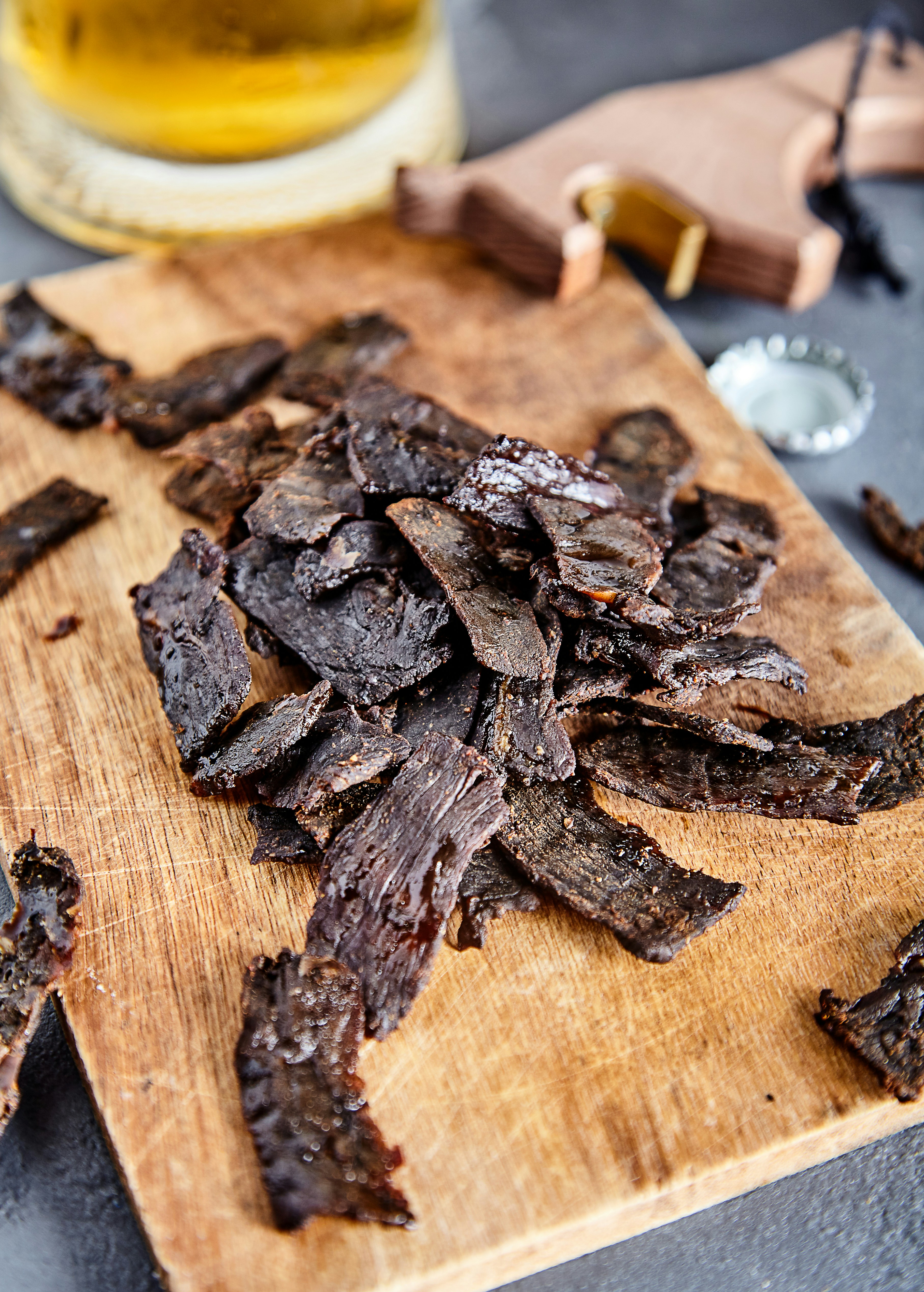 Beef Jerkey on a Board